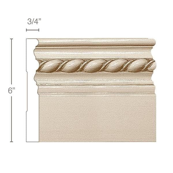 Woven Frieze (Repeats 2), 3 1/4''w x 13/16''d x 8' length Maple