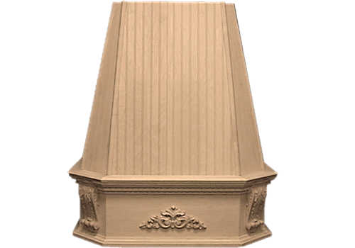 VMI Bead Board Victorian Island Hood 48" Width Maple