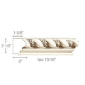 X-Large Acanthus Leaf (Repeats 10 1/4), 8 1/2" w x 1 1/4" d Resin