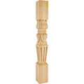 Hardware Resources Fluted Square Acanthus Post Maple 42" Length 5" Width