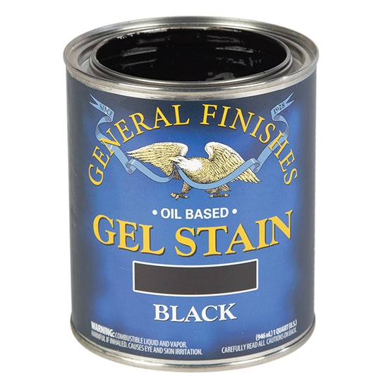 General Finishes Gel Stain, Black, Quart