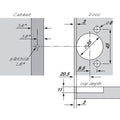 Compact Clip Overlay Face Frame Hinge With Blumotion Soft-Close 5/8" Overlay Press-In