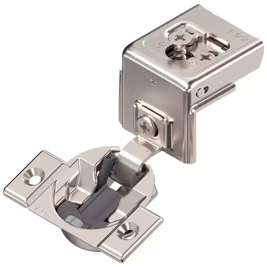 Compact Clip Overlay Face Frame Hinge With Blumotion Soft-Close 1-1/2" Overlay Screw-On