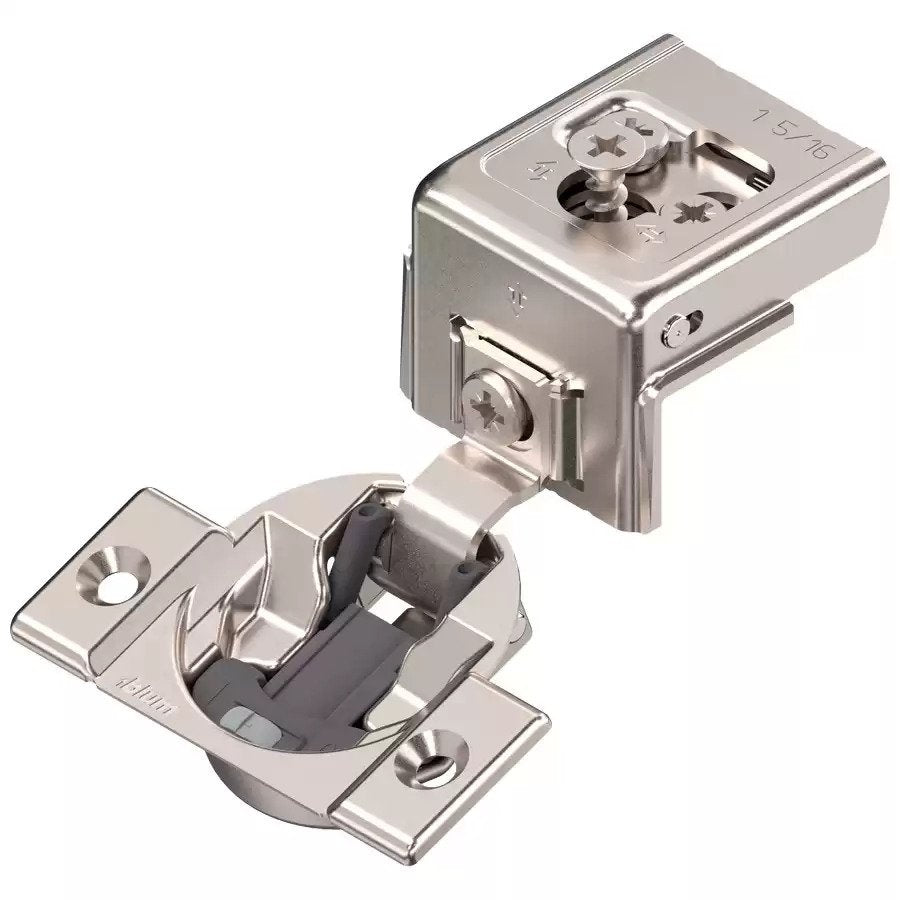 Compact Clip Overlay Face Frame Hinge With Blumotion Soft-Close 1-5/16" Overlay Screw-On