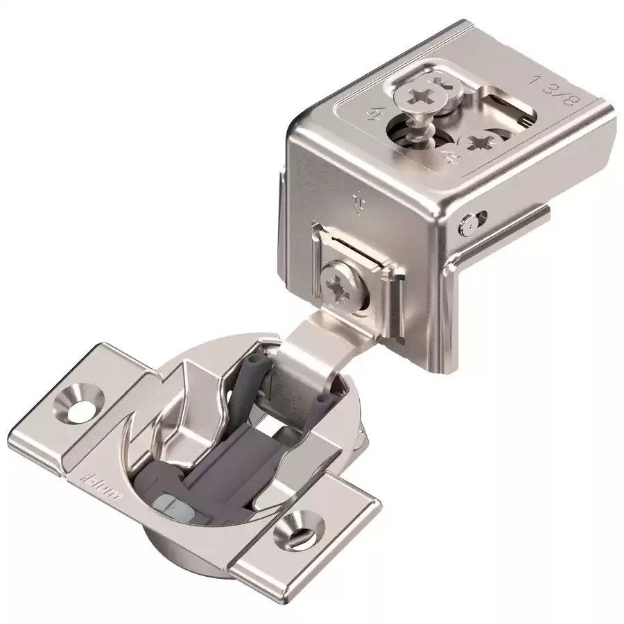 Compact Clip Overlay Face Frame Hinge With Blumotion Soft-Close 1-3/8" Overlay Screw-On