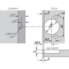Compact Clip Overlay Face Frame Hinge With Blumotion Soft-Close