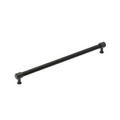 Amerock Fairlane Pull 12-5/8" Center To Center Black Leather/Matte Black