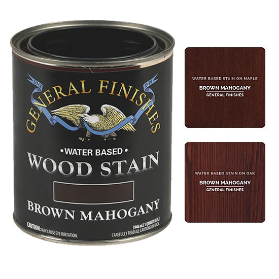 General Finishes Water Based Wood Stains, Brown Mahogany, Pint