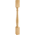Hardware Resources Turned Post Rubberwood 35-1/2" Length 3-1/2" Width