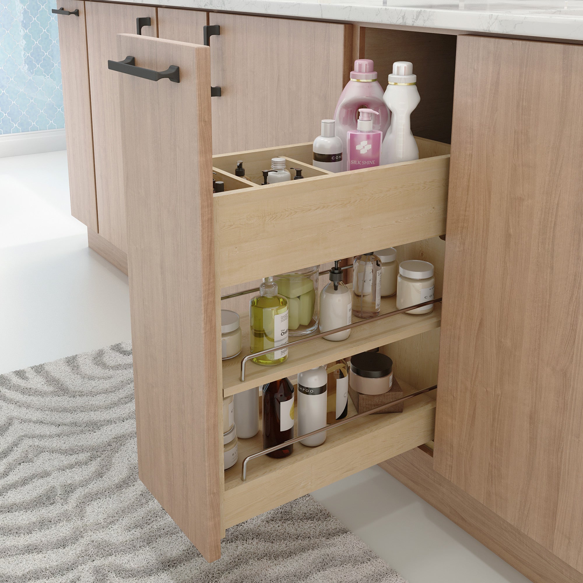 Hardware Resources 8" Soft-Close Vanity Cabinet Pullout