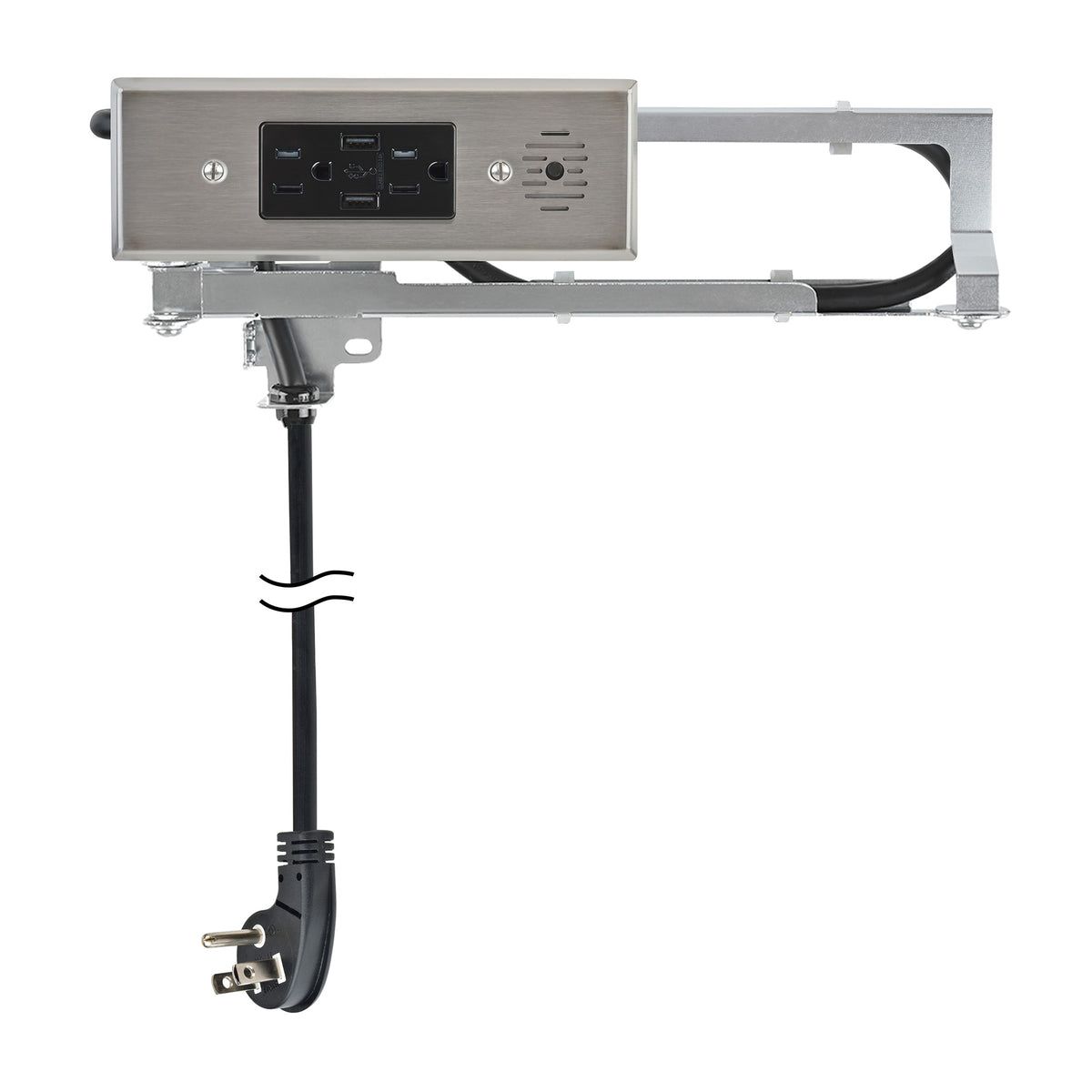 Docking Drawer Blade In-Drawer Outlet, (2) USB-A & (2) 15 Amp AC, Stainless Steel