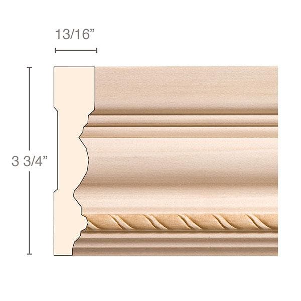 Reeded Casing, 4''w x 3/4''d Poplar