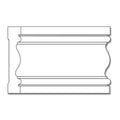 Lamb's Tongue Lipping Panel Mould (Lips 1/4 to 1/2), 1 1/2''w x 3/4''d x 8' length Maple