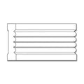 Traditional Crown, 4 1/2"w x 13/16d'' x 8' length Cherry