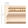 Infinity Insert Moulding, 2 1/4"w x 3/4"d x 8' length Cherry