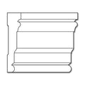 Lamb's Tongue Lipping Panel Mould (Lips 1/4 to 1/2), 1 1/2''w x 3/4''d x 8' length Cherry