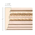 Large Tuscan Country Frieze(Repeats 21), 5 1/4''w x 13/16''d x 8' length Cherry