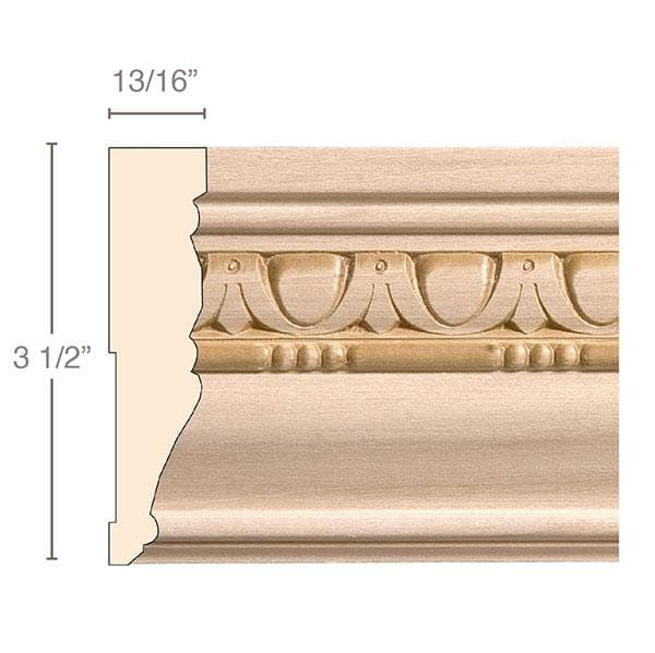 Traditional Country French Column Half, 1 Pair, 5"w x 35 1/4"h x 2 1/2"d Maple