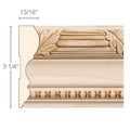 Tuscan Country Frieze (Repeats 13 1/4), 3 1/2''w x 13/16''d x 8' length Maple