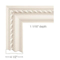 Reeded Country French Column, 3 3/4"sq. x 35 1/4"h Cherry