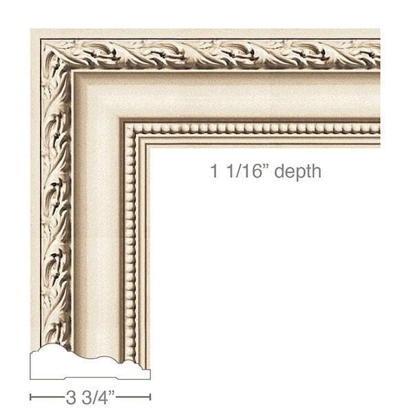 Rinceau Scrolls Rangehood, 72''w x 12''h x 1 1/4''d Cherry