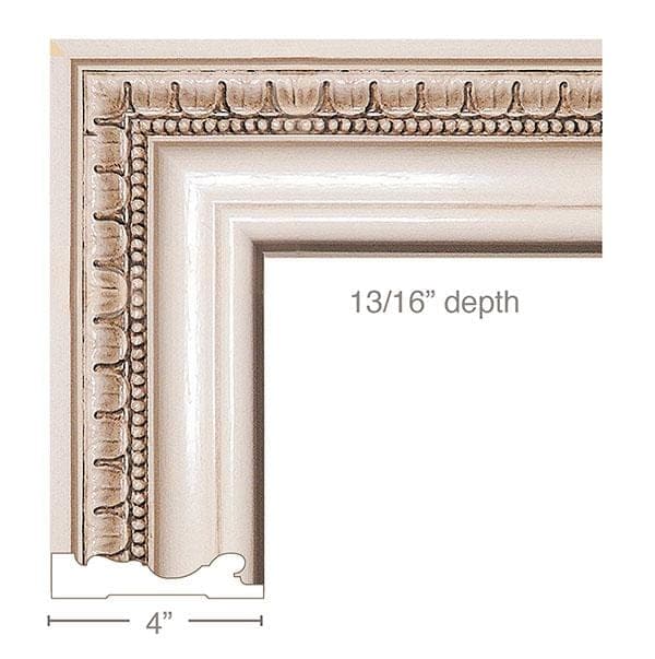 Large Traditional Half Round Lineal, 2"w x 1"d x 8' length Resin