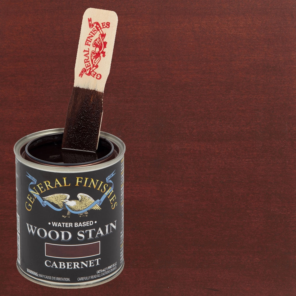 General Finishes Water Based Wood Stains, Cabernet, Pint