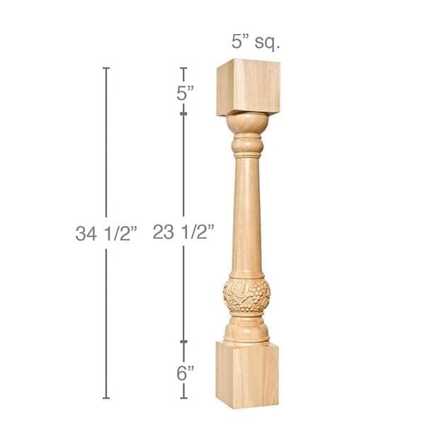 Egg & Dart and Lamb's Tongue, 5 1/2''w x 13/16''d Poplar