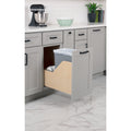 Hardware Resources Door Mount Pullout Waste Container System, Gray, 35 Quart, Single