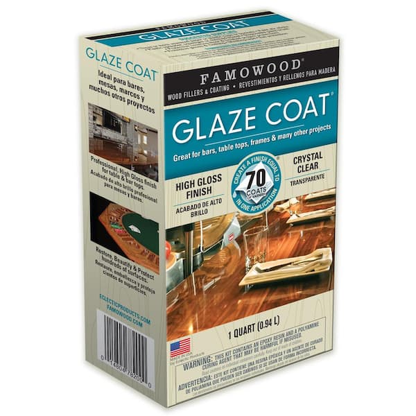 Famowood Glaze Coat Clear Epoxy, Quart Kit, Glaze Clear Coat