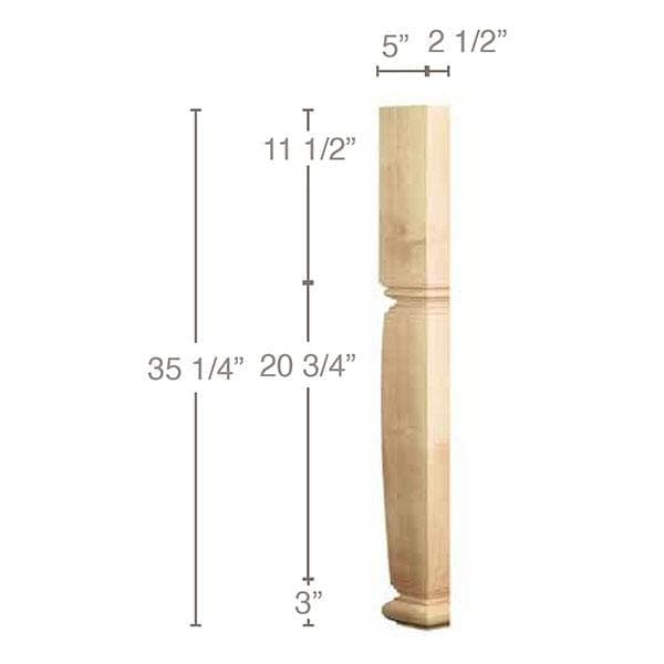 Fluted Casing, 3 1/4''w x 3/4''d Poplar