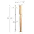 Extra Large Traditional Base, 5 1/2''w x 3 1/2''h x 2 3/4''d, (accepts up to 3"w x 1 1/2"d) Cherry