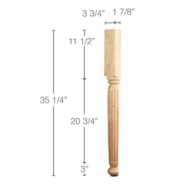 Extra Large Traditional Base, 5 1/2''w x 3 1/2''h x 2 3/4''d, (accepts up to 3"w x 1 1/2"d) Cherry
