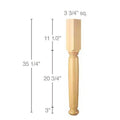 Extra Large Corinth Capital, 8"w x 8"h x 2 1/4"d, (accepts up to 5"w x 3/4"d) Maple