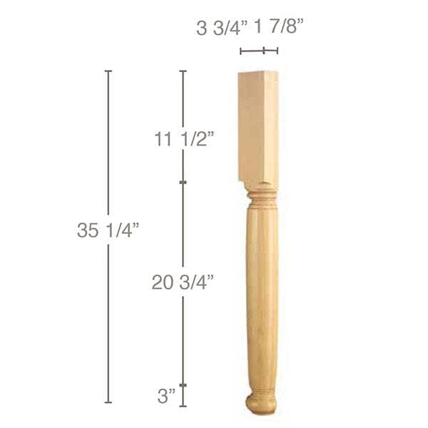Flower Drop, 2 3/4"w x 12"h x 5/8"d Maple