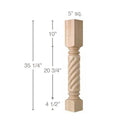 Extra Large Reeded Half Lineal, 3"w x 1 1/2"d x 8' length Maple