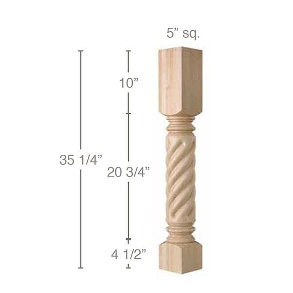 Extra Large Scroll, 18"w x 6 1/2"h x 3/4"d, L and R pair per Cherry