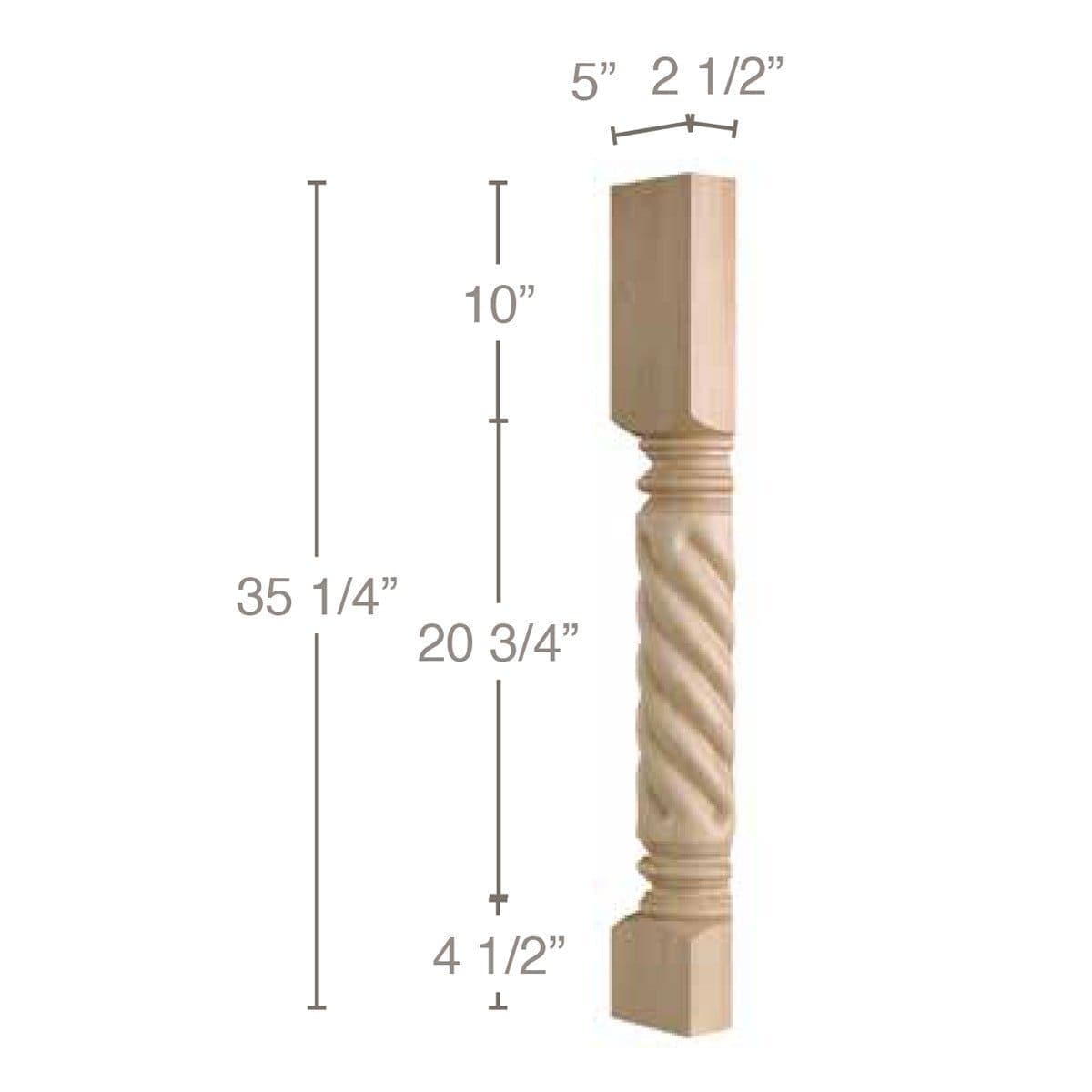 Extra Large Reeded Half Lineal, 3"w x 1 1/2"d x 8' length Resin