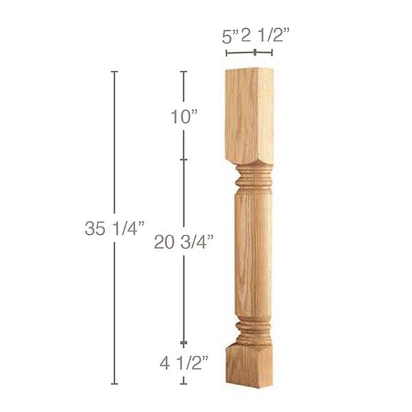 Fluting with Bead, 5 1/2''w x 13/16''d Resin
