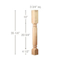 Extra Large Fluted Pilaster, 5"w x 3/4"d x 8' length Resin