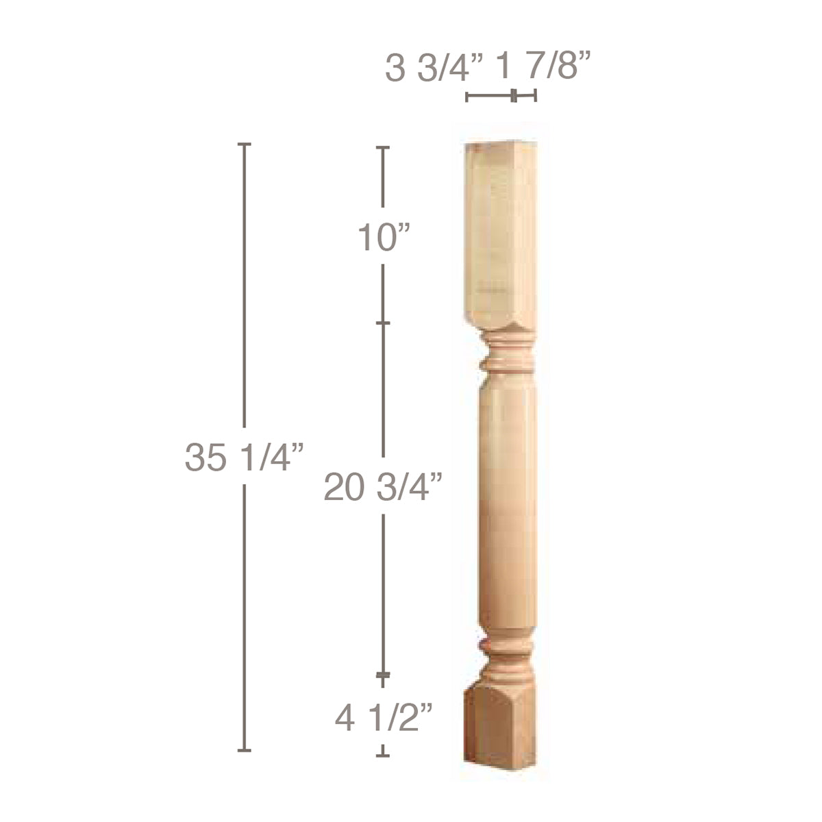 Extra Large Acanthus Spool Corbel, 3 3/8''w x 5 1/2''h x 1 1/8''d Cherry