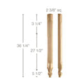 Egg & Dart, 1/2''w x 3/8''d x 8' length Maple
