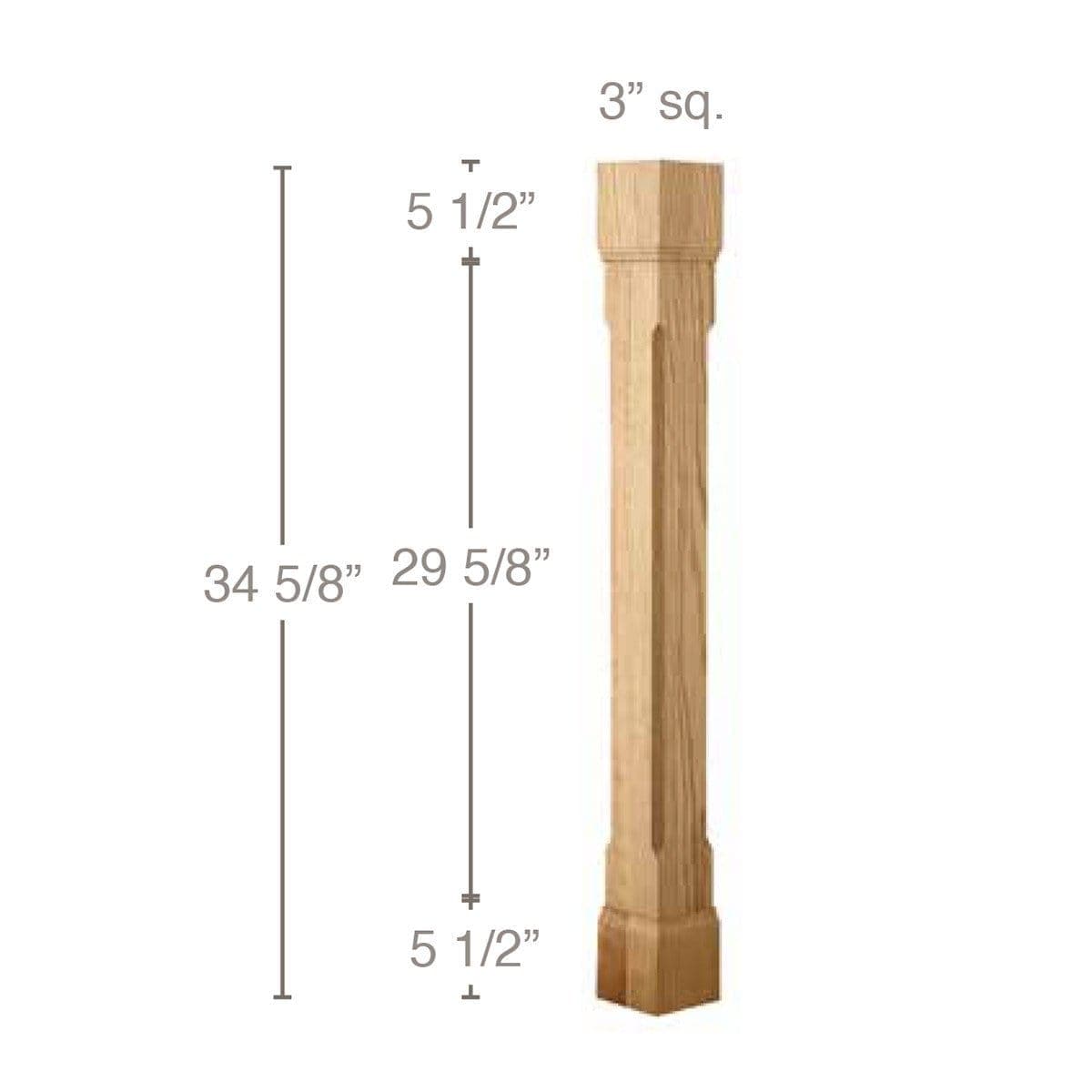Extra Large Acanthus Capital, 6 7/8"w x 7 1/8"h x 3 1/2"d, (accepts up to 3"w x 1 1/2"d) Maple
