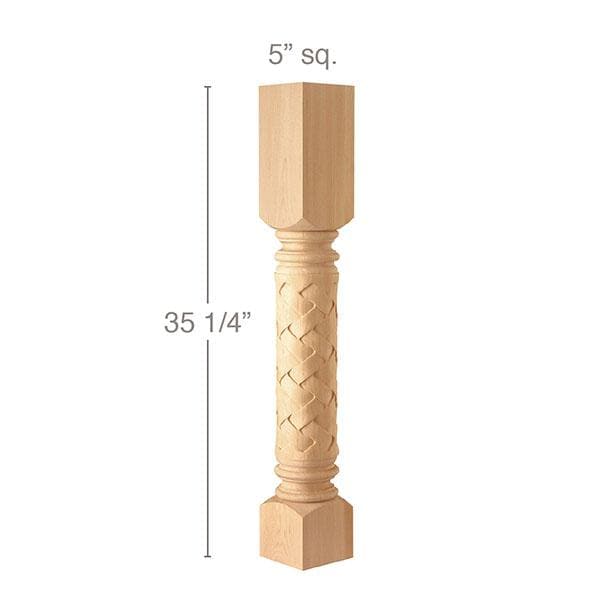 Extra Large Papyrus Capital, 5 1/4"w x 7 1/8"h x 2 5/8"d, (accepts up to 3"w x 1 1/2"d) Cherry