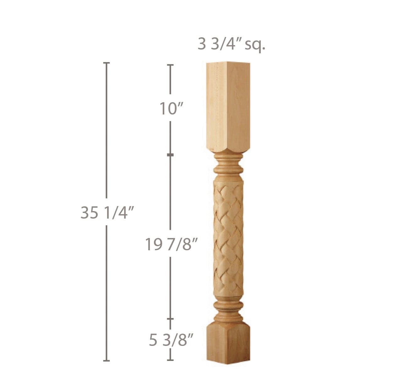 Extra Large Mission Corbel, 8 3/4"w x 18"h x 8 1/4"d Cherry