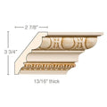Large Grapevine Tassel Corbel, 5 1/2''w x 15''h x 7''d Cherry