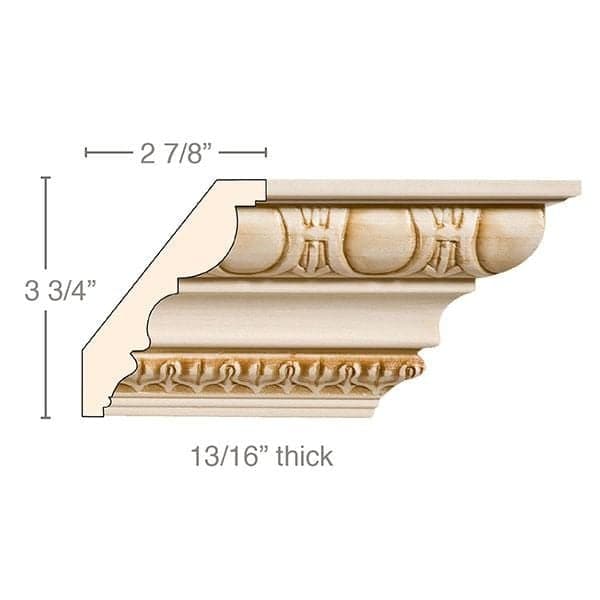 Large Grapevine Tassel Corbel, 5 1/2''w x 15''h x 7''d Cherry