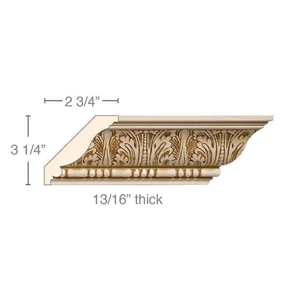 Rope with Dentil, 5'' x 3/4'' Poplar