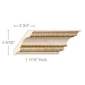 Traditional Lipping Panel Mould (Lips 1/4 to 1/2), 1 1/2''w x 3/4''d x 8' length Maple