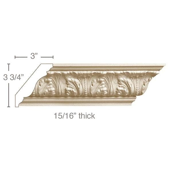 Medium Scrolled Bracket Corbel, 3 1/2''w x 12''h x 7 1/2''d Lindenwood